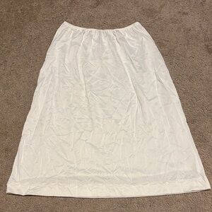 Vintage Sears Classic White A-Line Slip Skirt